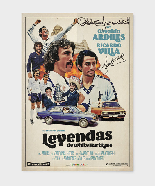 LEYENDAS - Vintage Movie Poster (Signed by Ossie Ardiles & Ricky Villa)