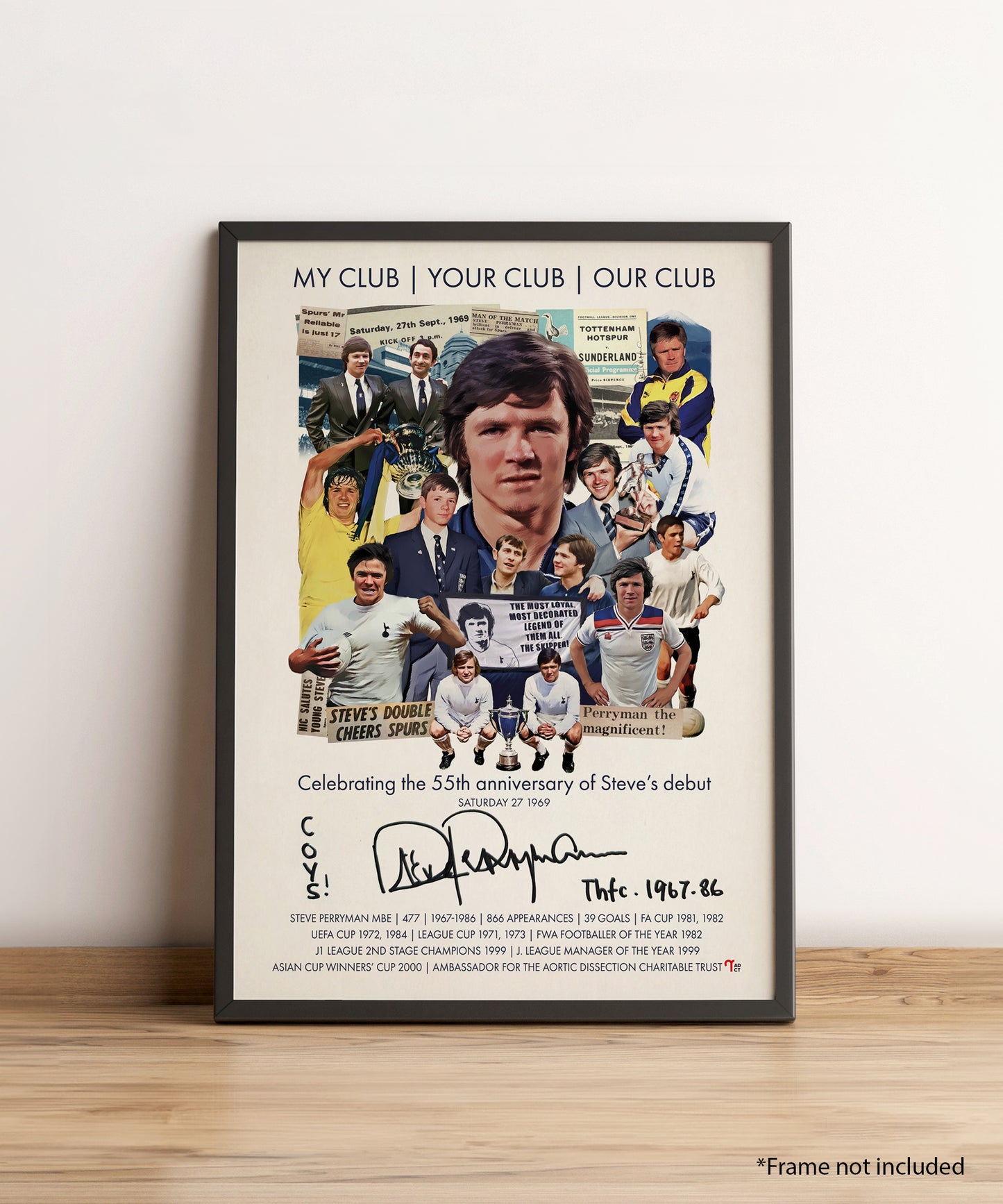 Steve Perryman *SIGNED* 55th Anniversary Print (A4)