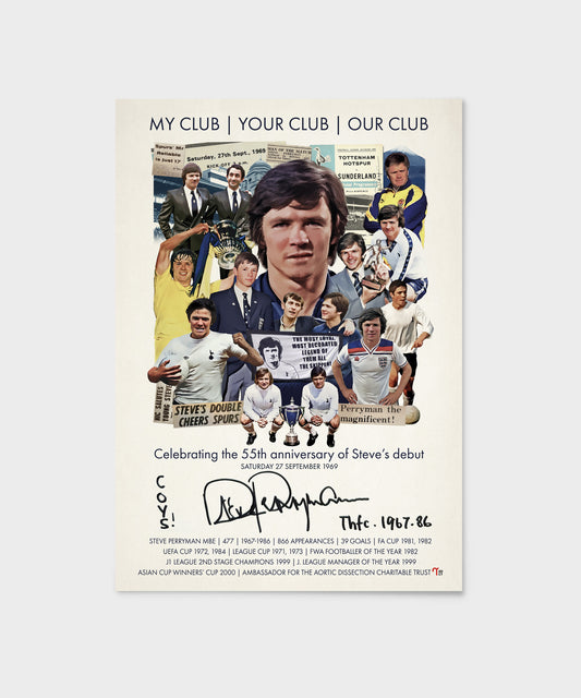 Steve Perryman *SIGNED* 55th Anniversary Print (A4)