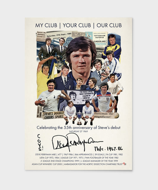 Steve Perryman *SIGNED* 55th Anniversary Print (A4)